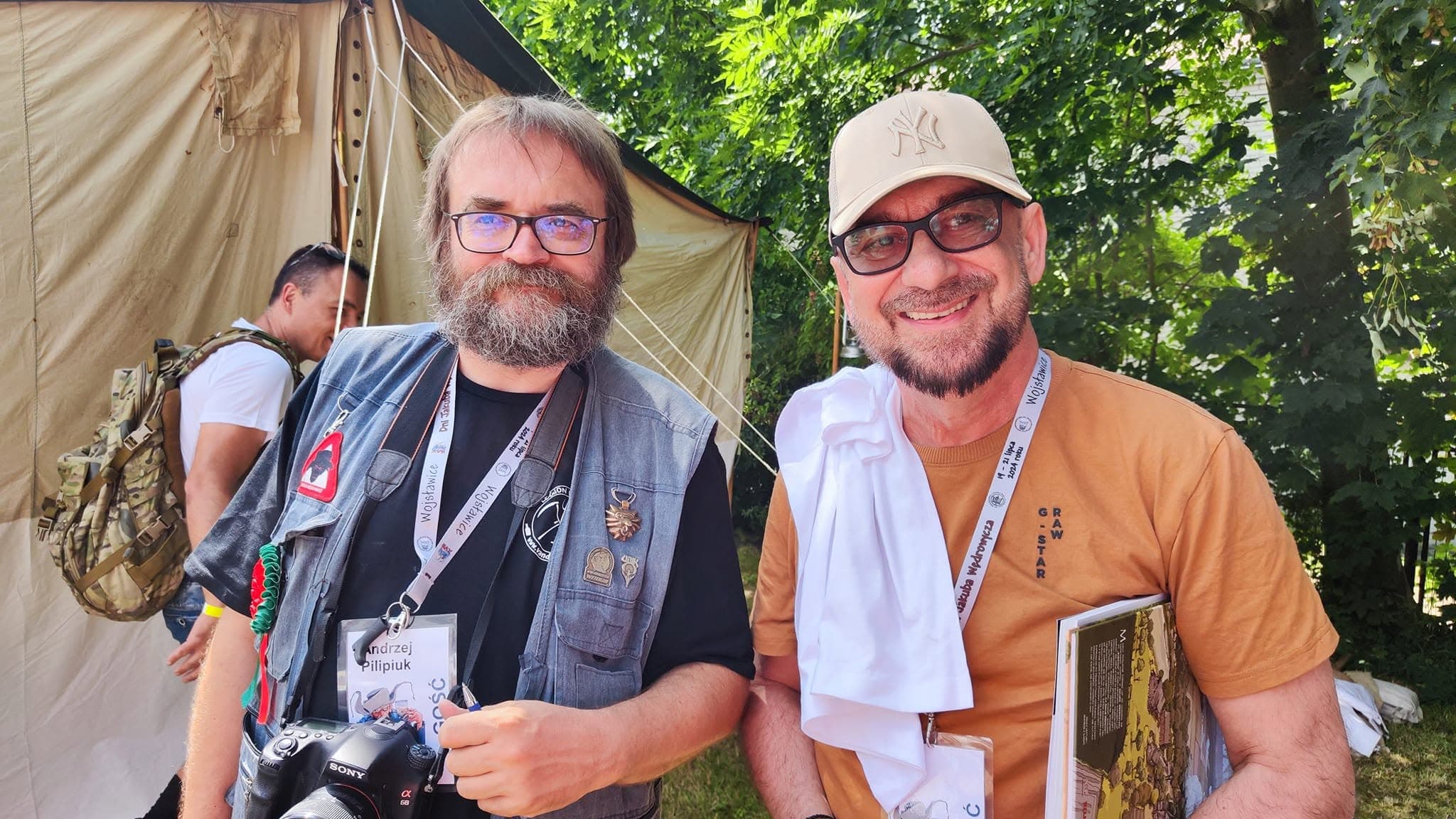 Twórca i uczestnik podczas Dni Jakuba Wędrowycza